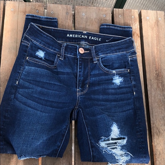 American Eagle Outfitters Denim - AE Super Stretch Ripped Skinny Jean